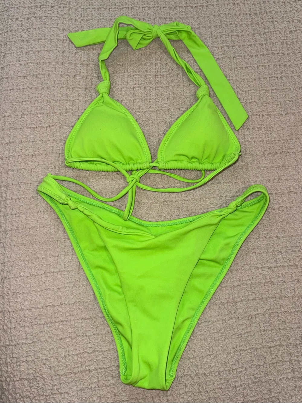 PacSun Neon Green Triangle Bikini Set